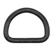 1 1/2 Inch Clearance Metal D-Rings Black Plated