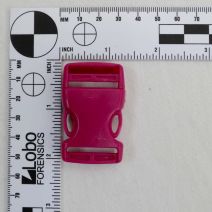 1 Inch Clearance Plastic Side Release Buckle Single Adjust Fuchsia
