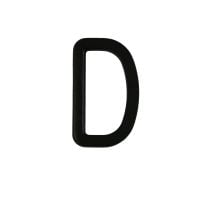 1 1/2 Inch Clearance Plastic D-Ring Black