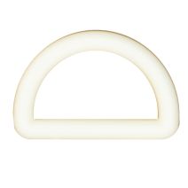 3/4 Inch D-Ring Creme White