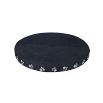Clearance 1 Inch Polyester Puppy Paws Black With Reflective Paws