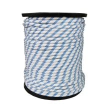 1/2 Inch Kernmantle Rope - White with Blue Tracer