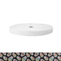 1 Inch Sublimated Elastic Sugar Skulls Black