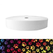2 Inch Sublimated Elastic Rainbow Paws
