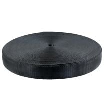1-1/4 Inch Flat Nylon Black