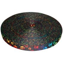 1 Inch Picture Quality Polyester Webbing Rainbow Paws