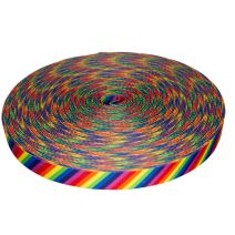 1 Inch Picture Quality Polyester Webbing Rainbow Stripe
