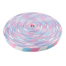 3/4 Inch Picture Quality Polyester Webbing Trans Pride Stripes