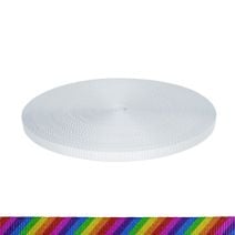 1/2 Inch Utility Polyester Webbing Rainbow Stripe