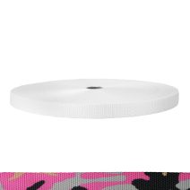3/4 Inch Utility Polyester Webbing Camouflage Pink