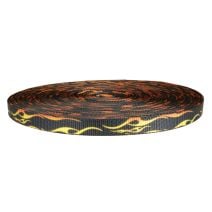 3/4 Inch Utility Polyester Webbing Hot Rod Flames