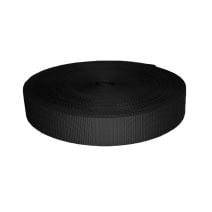 1-1/2 Inch Utility Polyester Webbing Black
