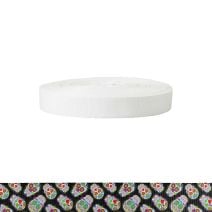 1 Inch Polyester Ribbon Sugar Skulls Black