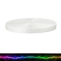 1 Inch Tubular Polyester Webbing  Rainbow Lightning Splatter