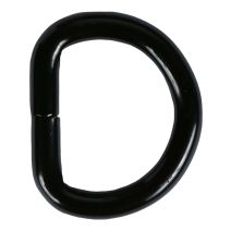 1 Inch Black Plated Metal D-Ring