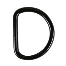 2 Inch Black Plated Metal D-Ring