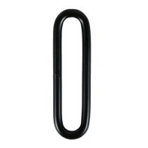 1 1/2 Inch Round Black Plated Metal Loop
