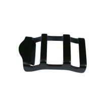 1 Inch Contoured Black Plated Metal Strap Adjuster: Gloss Black