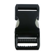 3/4 Inch Anodized Aluminum Side Release Buckle Gloss Black