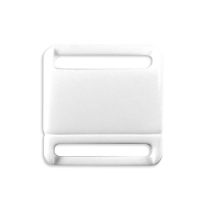 3/4 Inch Plastic No Adjust Breakaway Buckles, Rounded - White
