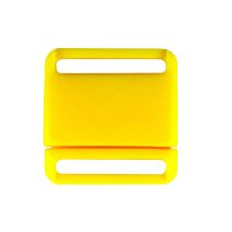 3/4 Inch Plastic No Adjust Breakaway Buckles, Rounded - Yellow