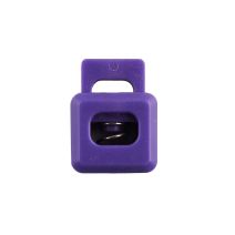 Purple Block Style Plastic Cord Lock