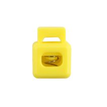 Yellow Block Style Plastic Cord Lock