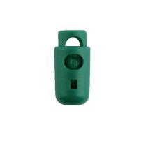 Green Round Barrel Style Plastic Cord Lock