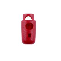 Red Round Barrel Style Plastic Cord Lock