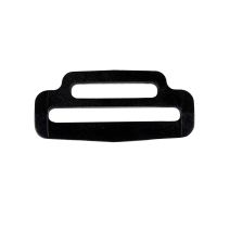100 x 25mm Black Plastic 3 Bar Slides For Webbing Bags Straps Handles Fastenings