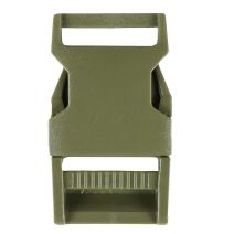 1 Inch Plastic Side Release Buckle Single Adjust Squared Army Green