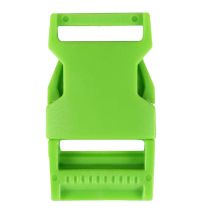 1 Inch Plastic Side Release Buckle Single Adjust Squared Grass Green