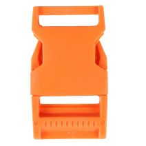 1 Inch Plastic Side Release Buckle Single Adjust Squared Orange