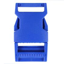 1 Inch Plastic Side Release Buckle Single Adjust Squared Pacific Blue