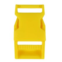 1 Inch Plastic Side Release Buckle Single Adjust Squared Yellow