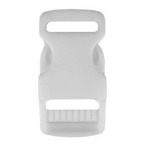1 Inch Plastic Side Release Buckle Single Adjust White