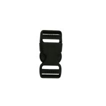 3/4 Inch Clearance Plastic Side Release Buckle Double Adjust Black