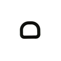 3/4 Inch Clearance Plastic Squared D-Ring Black