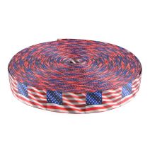 1-1/2 Inch Picture Quality Polyester Webbing Waving Flags