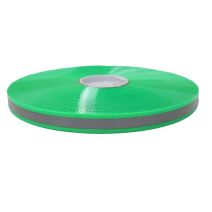 25 Foot Roll of 1 Inch Biothane Hot Green Reflective