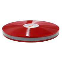 50 Foot Roll of 1 Inch Biothane Light Red Reflective