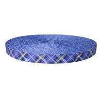 1 Inch Picture Quality Polyester Webbing Blue Plaid