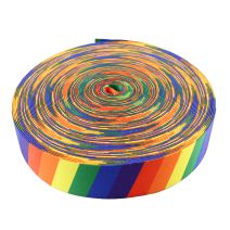 2 Inch Picture Quality Polyester Webbing Gay Pride Stripes