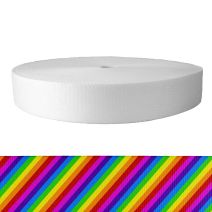 2 Inch Picture Quality Polyester Webbing Rainbow Stripe