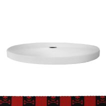 3/4 Inch Picture Quality Polyester Webbing Jolly Roger Red