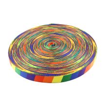 3/4 Inch Picture Quality Polyester Webbing Gay Pride Stripes