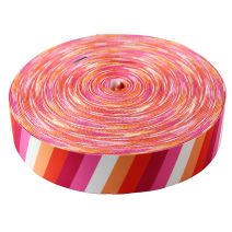 1-1/2 Inch Picture Quality Polyester Webbing Lesbian Pride Stripes