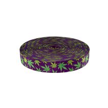 1-1/2 Inch Picture Quality Polyester Webbing Nu Canna Purple