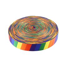 1-1/2 Inch Picture Quality Polyester Webbing Gay Pride Stripes