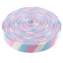 1-1/2 Inch Picture Quality Polyester Webbing Trans Pride Stripes